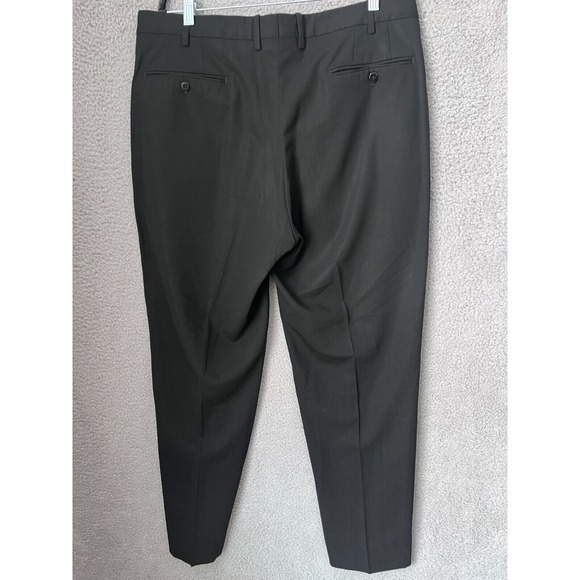 Incotex Dress Pants Mens 36x31 Black Straight Leg Super 120s Wool Flat Front‎ - Picture 2 of 14